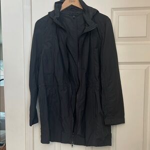 Eileen Fisher Black Hooded Jacket